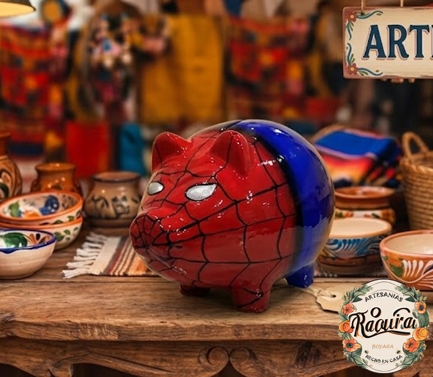 Alcancía SpiderMan - Cerdo Araña