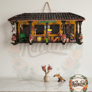 Balcón Fonda Típica De Pared Artesanal Casa Paisa Colombia