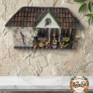 Balcón Reloj De Pared Artesanal Casa Típica Campesina Hecho A Mano