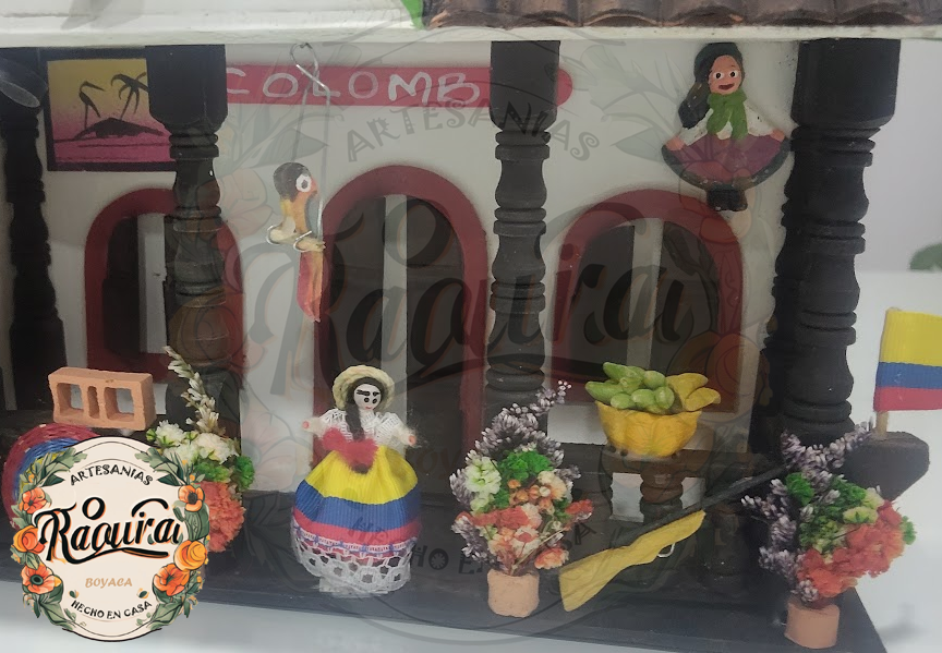 Balcón Reloj De Pared Artesanal Casa Típica Campesina Hecho A Mano