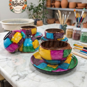 Cazuelas De Cerámica Artesanal Para Migao Pintadas A Mano